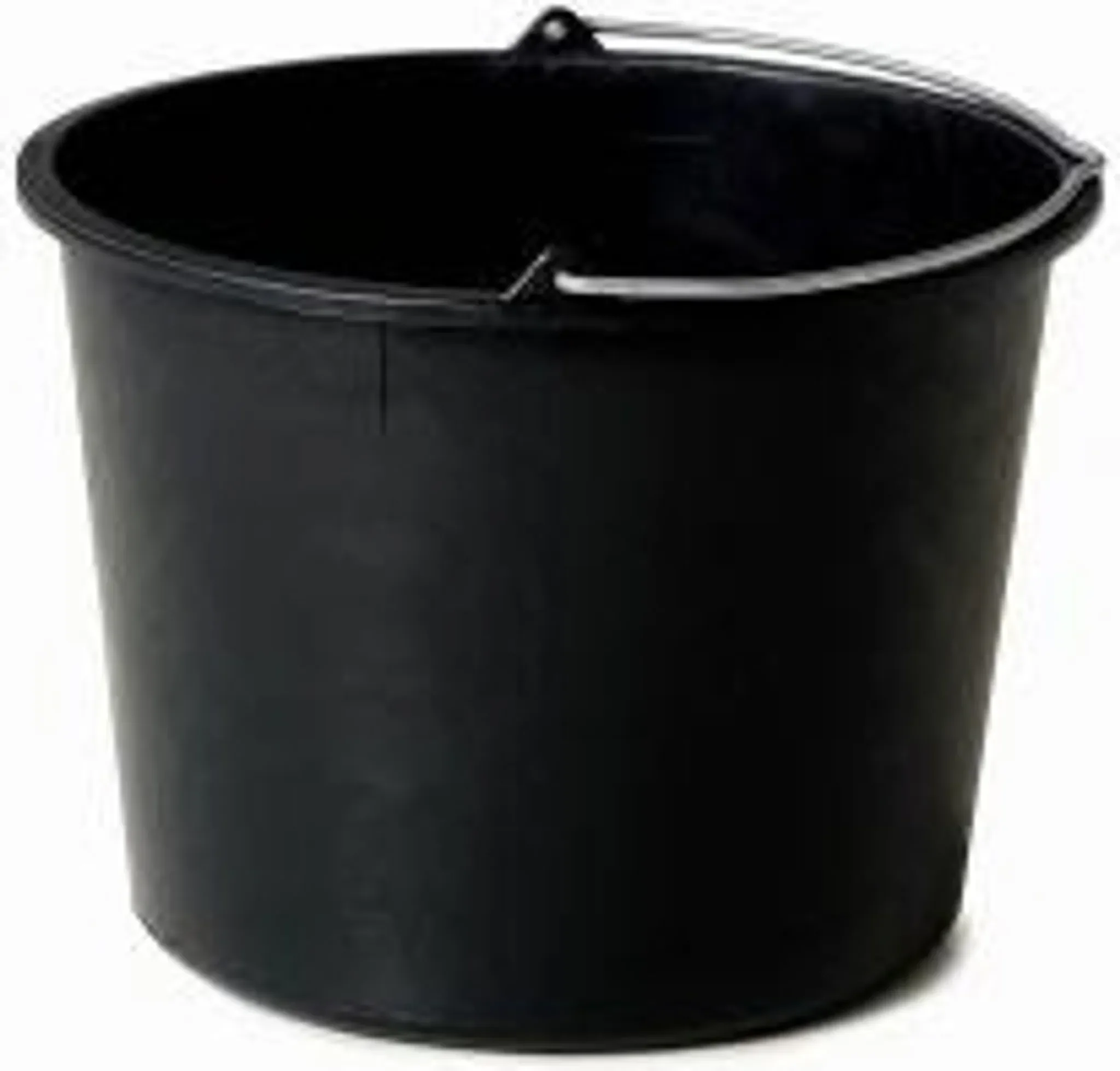 Baueimer 20 l – aus Recycling-Kunststoff, schwarz